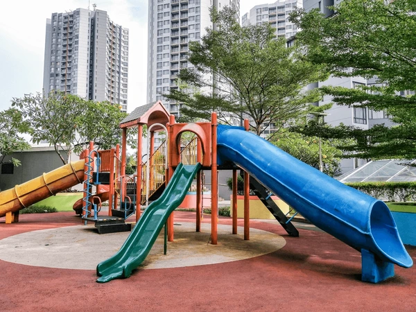 colorful playground urban apartment complex 600nw 2625584817